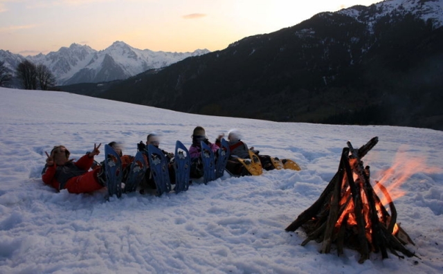  Excursión con raquetas de nieve y fogata
